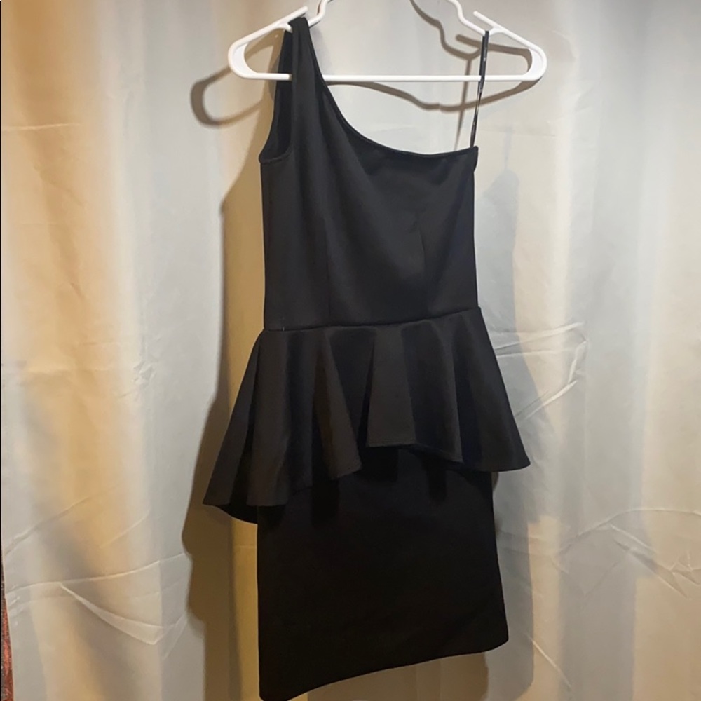 One shoulder black dress- Size a Small